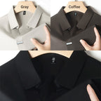 👑Fliwos Men’s Breathable Casual Lapel Wrinkle-free T-shirt
