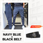 👖Men’s Casual Slim-Fit Solid Color Pants+Belt (✈️Free Shipping)