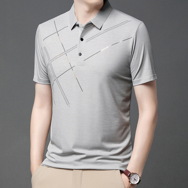 👕 HOT SALE — Men's Ice Silk Stretch Shirt ❄️ Cool & Comfortable