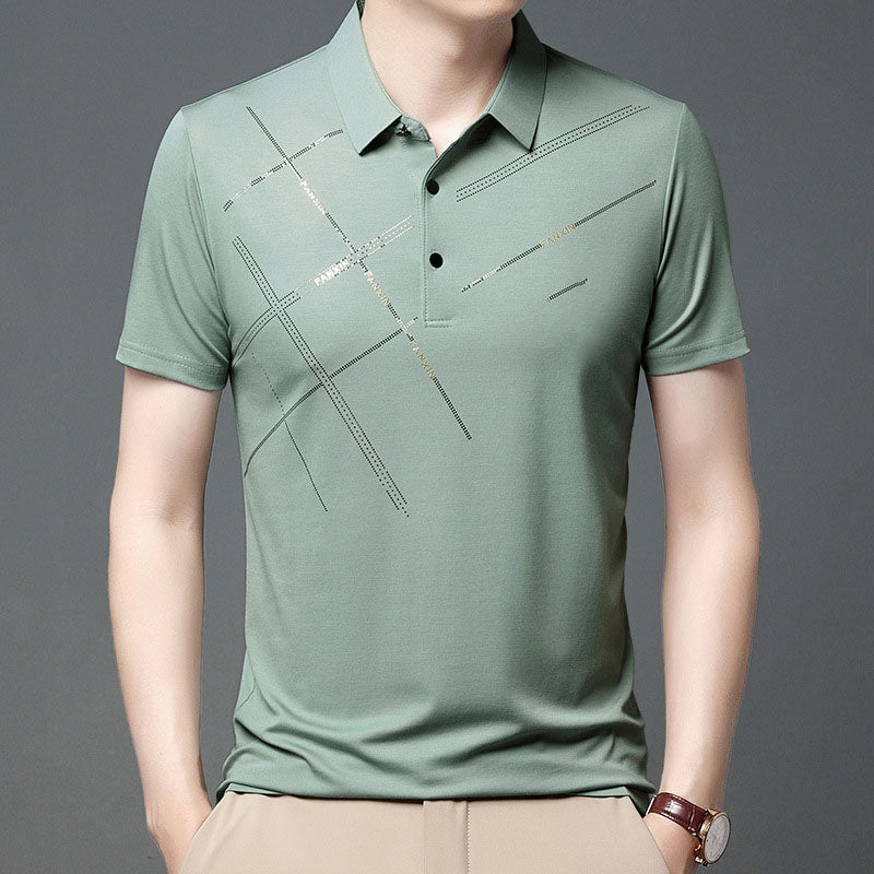 👕 HOT SALE — Men's Ice Silk Stretch Shirt ❄️ Cool & Comfortable
