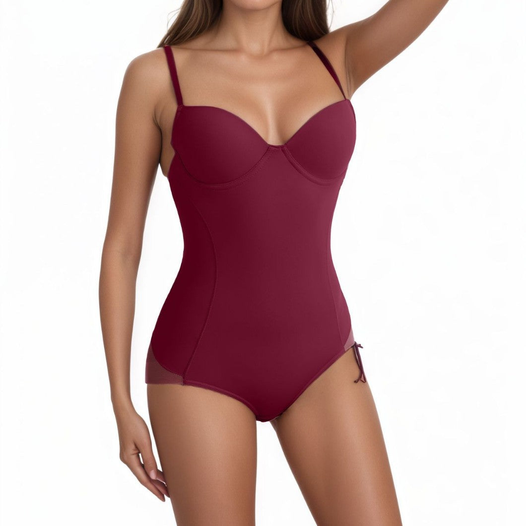 🏆Shapewear Bodysuit with Bra | Ruched Slimming Adjustable Waist✨
