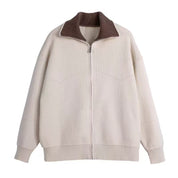 Men's Color-Blocked Zipper Sweater