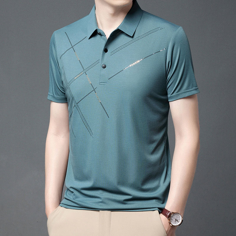 👕 HOT SALE — Men's Ice Silk Stretch Shirt ❄️ Cool & Comfortable