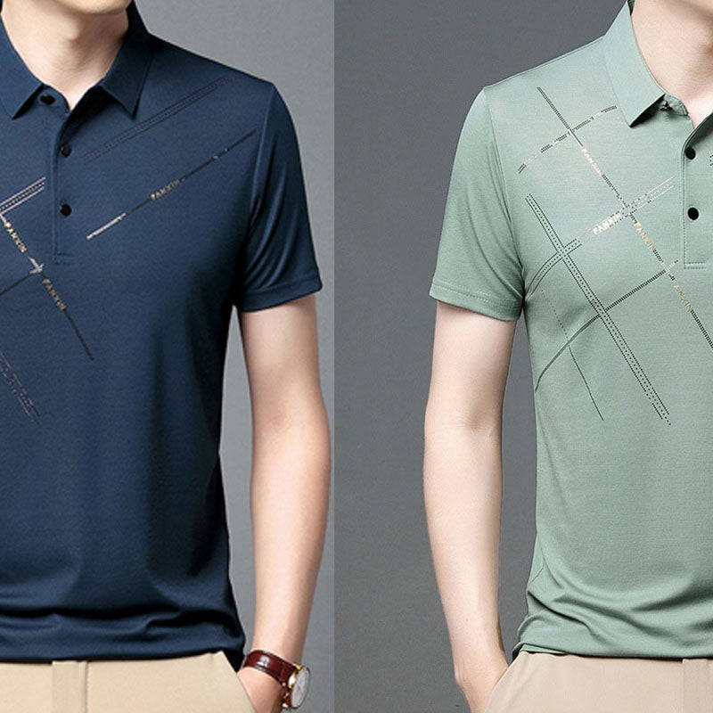 👕 HOT SALE — Men's Ice Silk Stretch Shirt ❄️ Cool & Comfortable