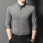 ✨👔2025 New Men's Classic Shirt with Hidden Zipper/ Easy to Put On and Take Off