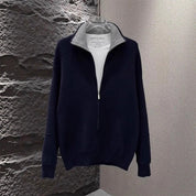 Men's Color-Blocked Zipper Sweater