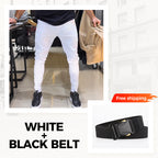 👖Men’s Casual Slim-Fit Solid Color Pants+Belt (✈️Free Shipping)