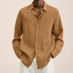 👕Versatile Choice🌞Men's Linen Long Sleeve Shirt👔