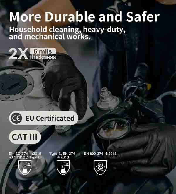 🔥Christmas Sale 53% OFF🎅100/50PCS Black Nitrile Disposable Glove