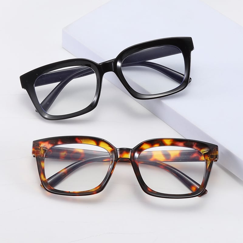 🎁Last Day✨👓Tortoiseshell Reading Glasses – Blue Light Blocking Oversized Square Readers