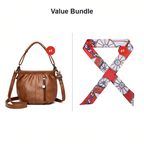 🎀2026 New Arrival🔥Casual Pleated Bucket Soft Leather Handbag Shoulder Bag