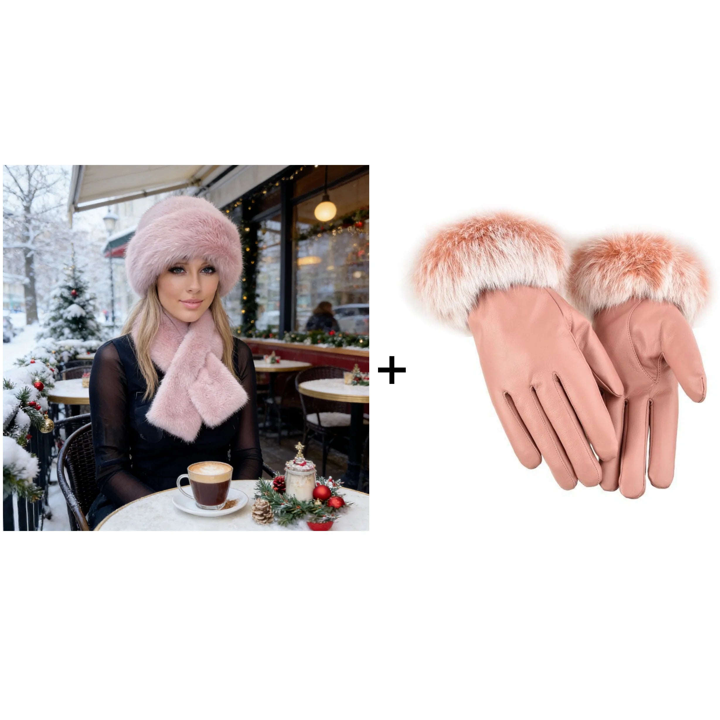 💝Valentine's Day Sale - 50% Off🔥Fluffy Fur Bucket Hat Warm Winter Hat + Free Matching Scarf ⏰