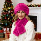 💝Valentine's Day Sale - 50% Off🔥Fluffy Fur Bucket Hat Warm Winter Hat + Free Matching Scarf ⏰