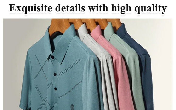 👕 HOT SALE — Men's Ice Silk Stretch Shirt ❄️ Cool & Comfortable