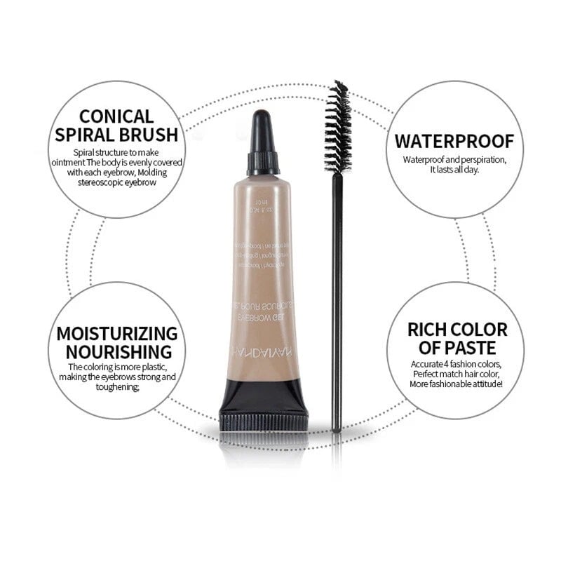 Last 12 Hours⚡Buy 1 Get 1 Free ⭐Long-lasting Waterproof Smudge-proof Liquid Eyebrow Gel/Tint(With Free Brush)