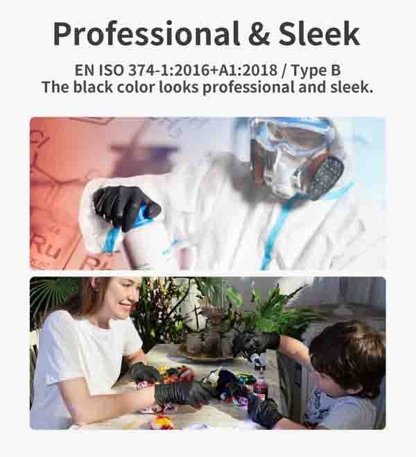 🔥Christmas Sale 49% OFF🎅100/50PCS Black Nitrile Disposable Glove