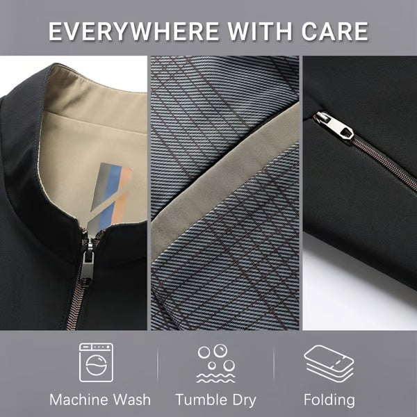 ✨Fliwos® Men's Standing Collar Zipper Casual Jacket