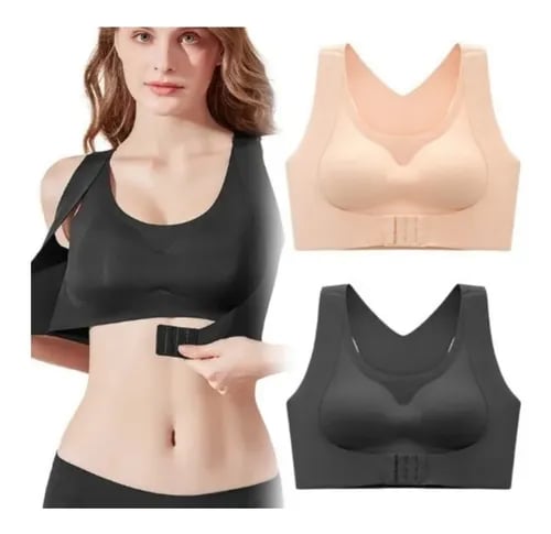 🎉LAST DAY SALE -70% OFF⚡Front Closure Cross-Back Wireless Posture Bra