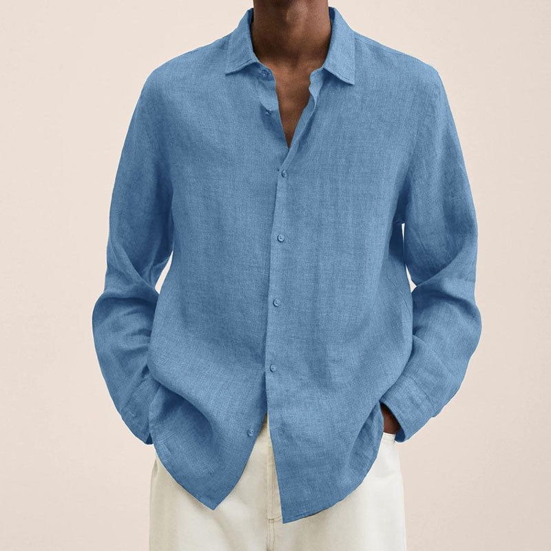 👕Versatile Choice🌞Men's Linen Long Sleeve Shirt👔