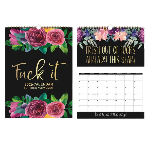 🏆Christmas Pre Sale 49% OFF - Here We F*cking Go Again: 2026 Swear Calendar for Tired-Ass Women