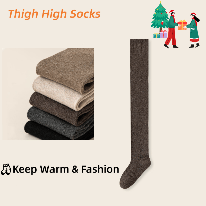 🔥Final Day: 53% OFF🧦Women's 100% Cotton Thermal Knee-High Socks