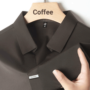 👑Fliwos Men’s Breathable Casual Lapel Wrinkle-free T-shirt