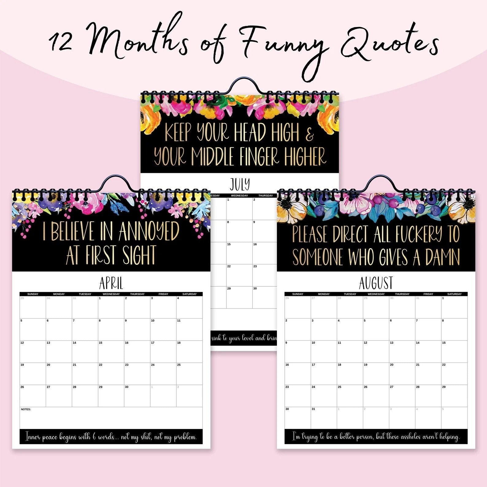 🏆Christmas Pre Sale 49% OFF - Here We F*cking Go Again: 2026 Swear Calendar for Tired-Ass Women