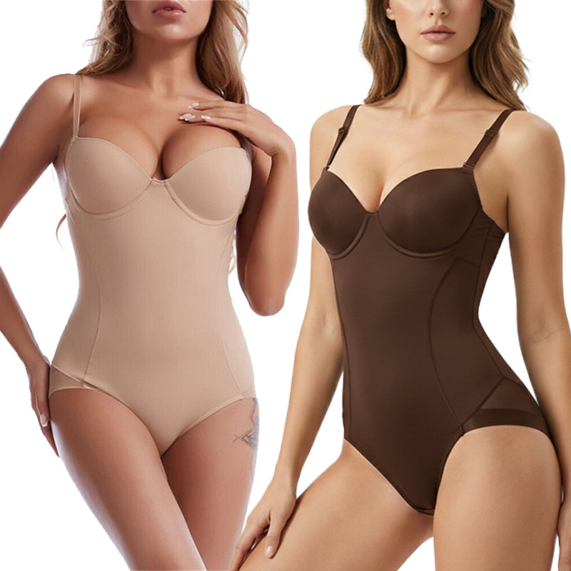 🏆Shapewear Bodysuit with Bra | Ruched Slimming Adjustable Waist✨