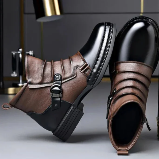 👢 60% OFF NOW! ⏰ Men‘s Genuine Leather Ankle Boots – Durable, Stylish & All-Day Comfort for Casual & Work 🔧