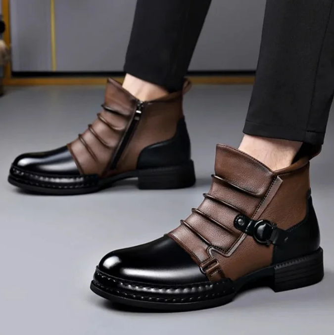 👢 60% OFF NOW! ⏰ Men‘s Genuine Leather Ankle Boots – Durable, Stylish & All-Day Comfort for Casual & Work 🔧