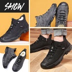 Limited-time 50% off⚡Men's Faux Wool Lining Leather Sneaker