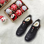 Limited-time 50% off⚡Men's Faux Wool Lining Leather Sneaker