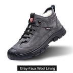 Limited-time 50% off⚡Men's Faux Wool Lining Leather Sneaker