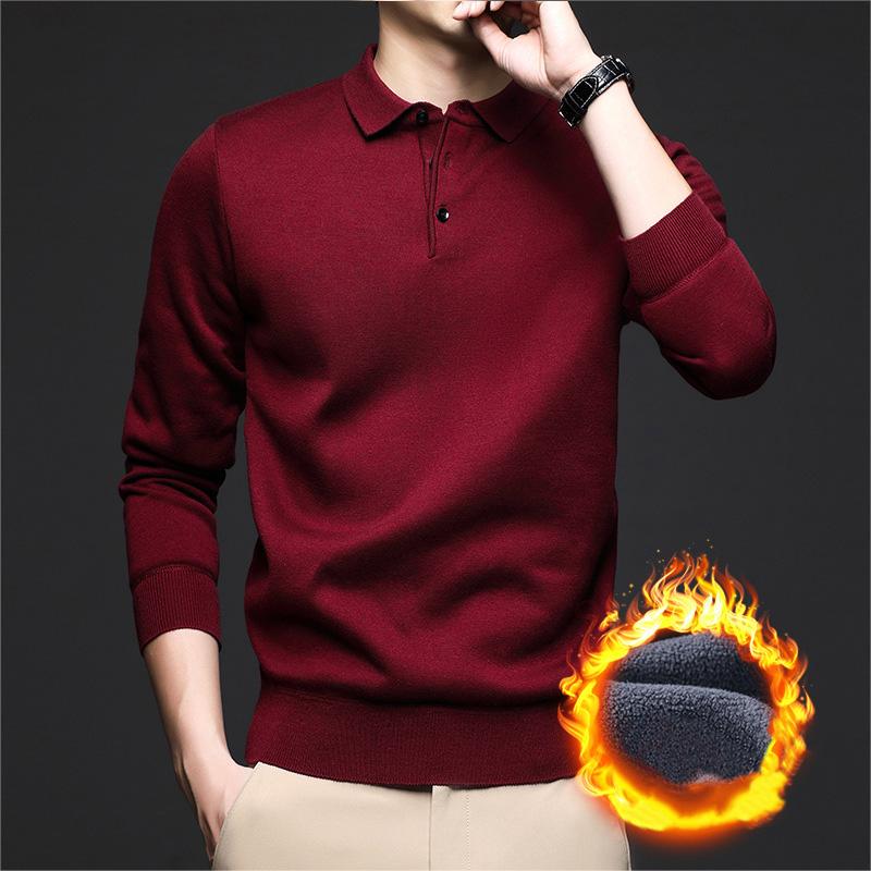 🔥New Hot Sale🔥Men's Lightweight & Warm Casual Basic Collared Knit Sweater