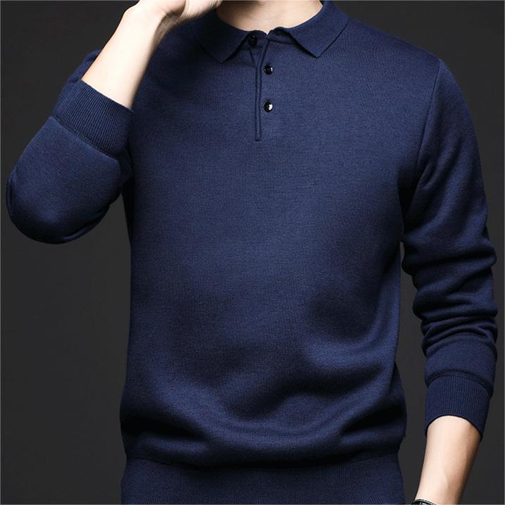 🔥New Hot Sale🔥Men's Lightweight & Warm Casual Basic Collared Knit Sweater