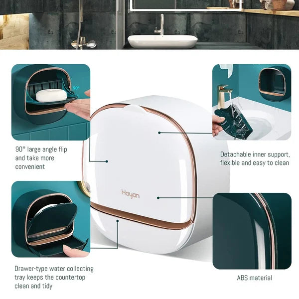 🎅Waterproof Soap Dish With Drainage Box