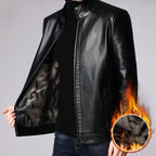 🔥Hot Sale Offers-Men’s Warm Plush Lining Leather Jacket