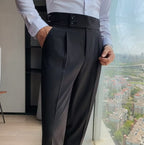 🔥2025 HOT SALE🔥✨Fliwos Men's Solid Color Straight Casual Trousers