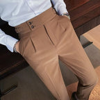 🔥2025 HOT SALE🔥✨Fliwos Men's Solid Color Straight Casual Trousers