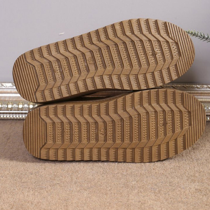 🔥Women's Solid-Color Thick-Sole Warm Snow Boots