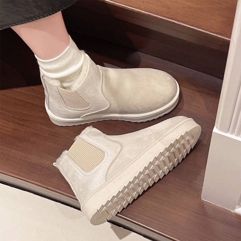 🔥Women's Solid-Color Thick-Sole Warm Snow Boots