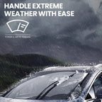Universal U-Shape Boneless Windshield Wiper Blades for Car [1 Pair]