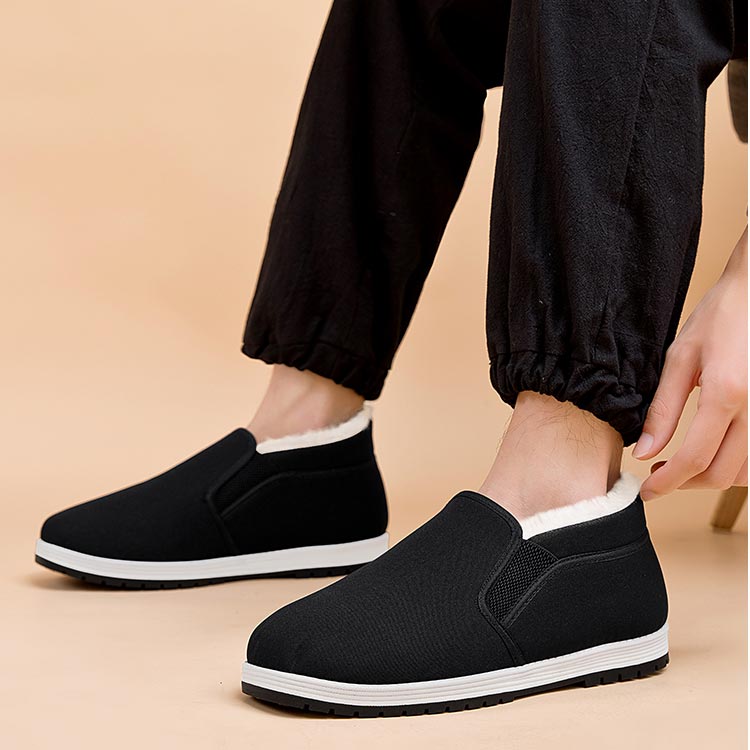 Men's Super Warm Faux Fur Lined Anti-slip Cotton Shoes【BUY 2 GET FREE SHIPPING】