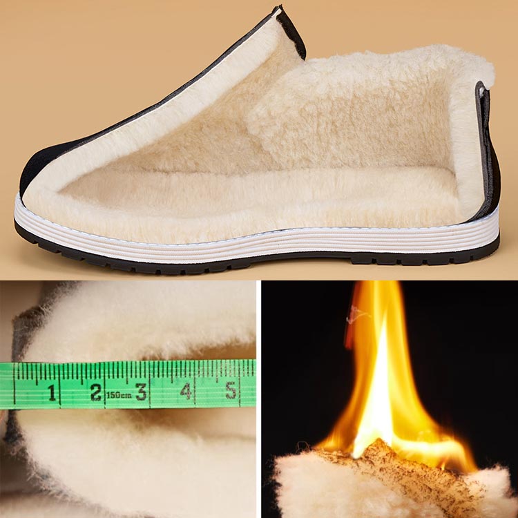 Men's Super Warm Faux Fur Lined Anti-slip Cotton Shoes【BUY 2 GET FREE SHIPPING】