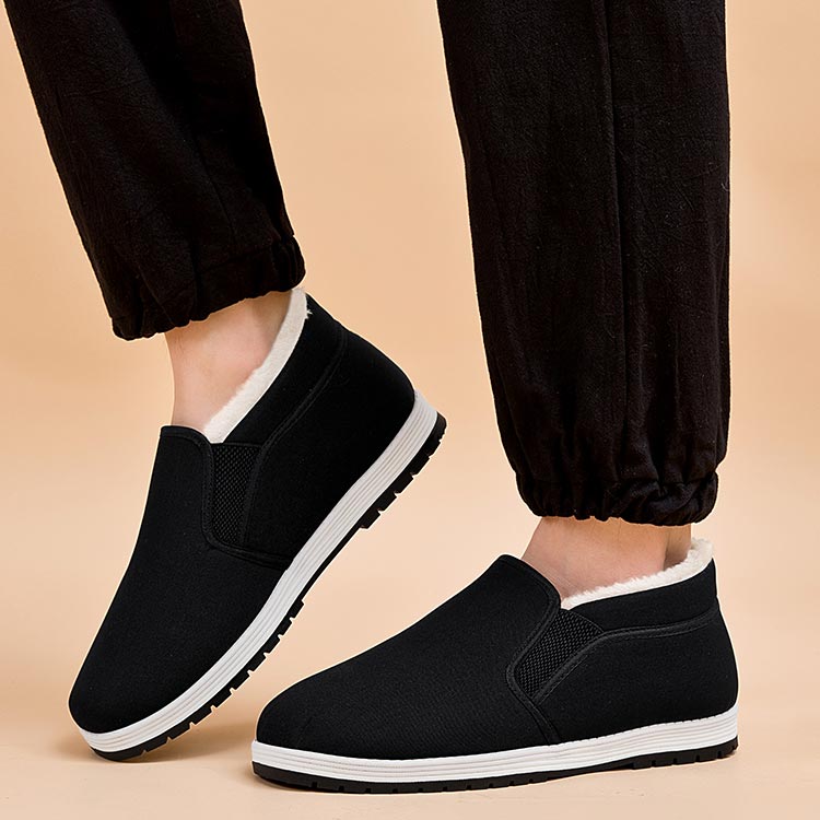 Men's Super Warm Faux Fur Lined Anti-slip Cotton Shoes【BUY 2 GET FREE SHIPPING】