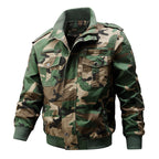 💥Exceptionally high quality-Men's Military Stand Collar Zipper Jacket