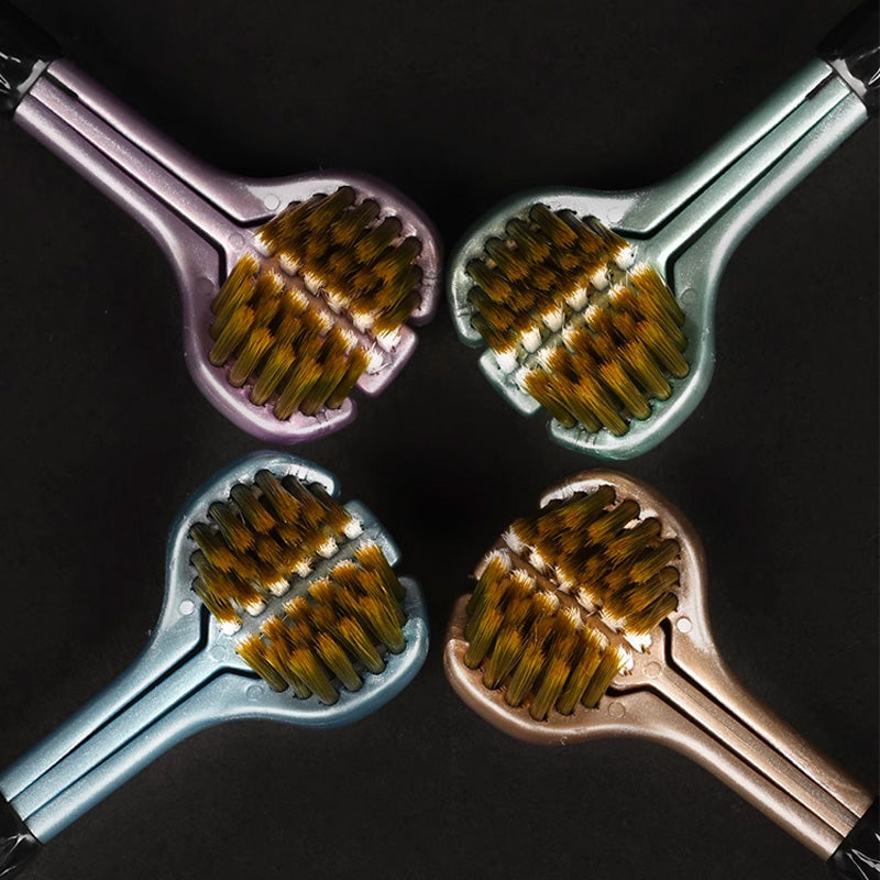 Three-Sided Toothbrush with Soft Bristles for Superior Clean