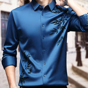 💥2025 HOT🔥Men's Thickened Print Lapel Button Down Shirts