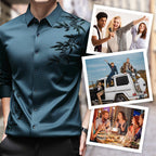 💥2025 HOT🔥Men's Thickened Print Lapel Button Down Shirts