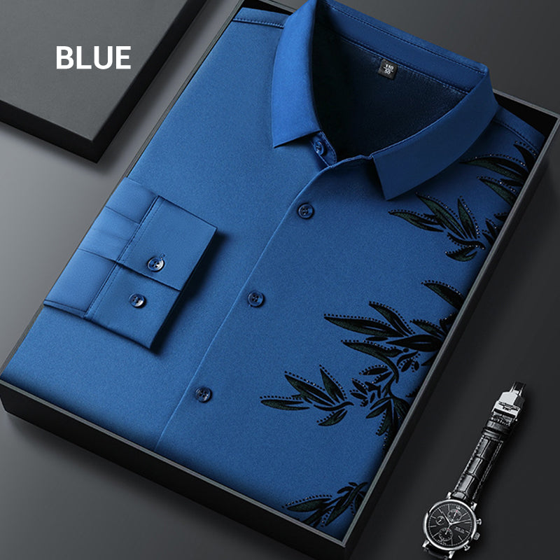 💥2025 HOT🔥Men's Thickened Print Lapel Button Down Shirts